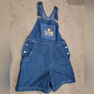 Vintage Y2K Winnie the Pooh and Piglet Women's Shorts Overalls